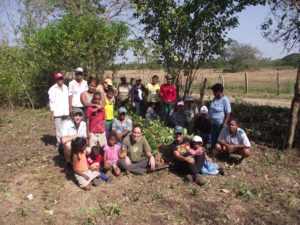 Local women get involved in a community project to set up a communal garden