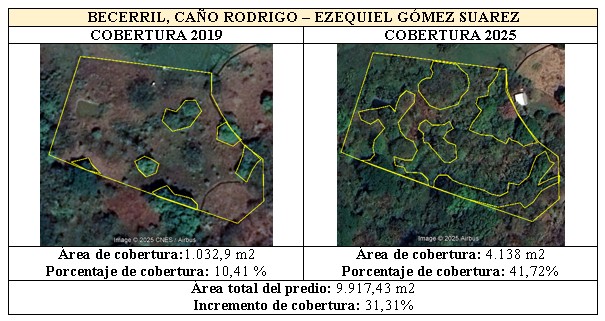 comparaison 2019-2025 des cartes de Becerril